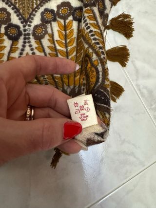 Sciarpa lana con frange