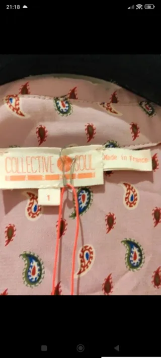 Camisa rosa estampada nueva