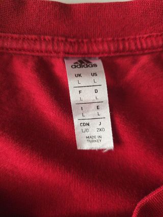 Adidas T-Shirt Red White Piping Ref-62200