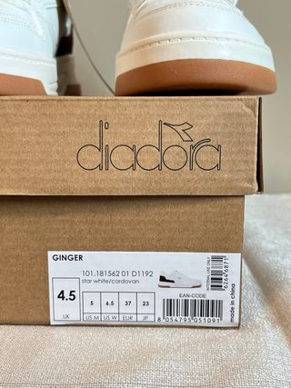 Scarpe Diadora Donna Tg 37 Bianche Bordeaux