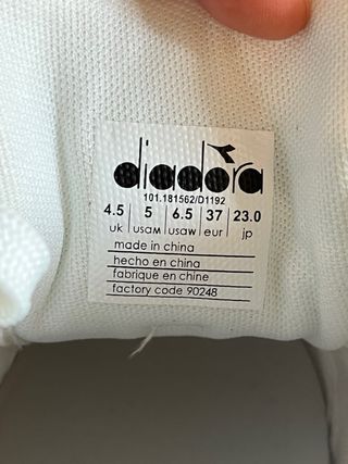 Scarpe Diadora Donna Tg 37 Bianche Bordeaux