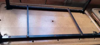 Mesas pupitre madera y metal