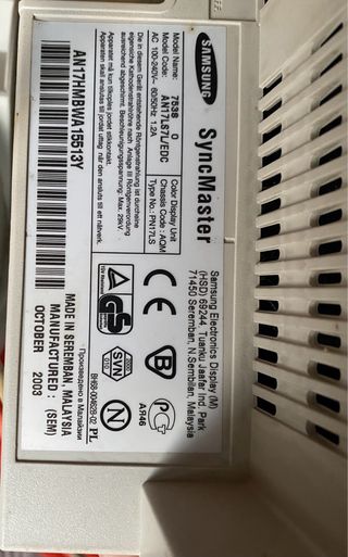 Monitor Samsung SyncMaster 753s Vintage Beige