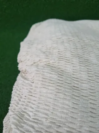 Funda Elástica para Sofá, Tela, Marfil, 3 Plazas