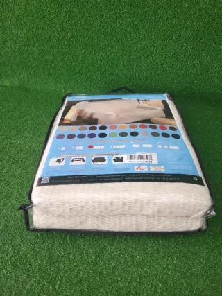 Funda Elástica para Sofá, Tela, Marfil, 3 Plazas