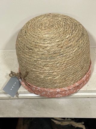 Cesto KASA mimbre y tela floral