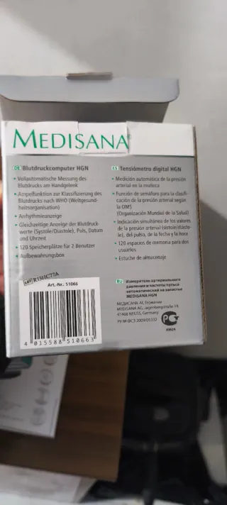 Tensiómetro digital Mendisana