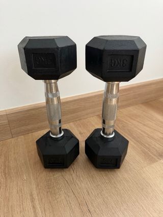 Mancuernas Hexagonales 3kg Fitness Tech (Set 2)