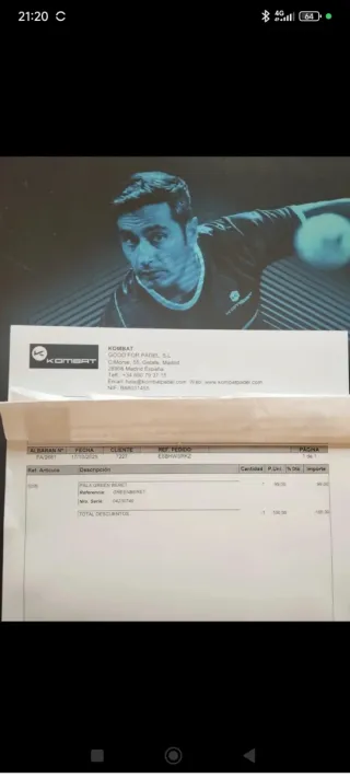 Pala pádel Kombat Green Beret nueva