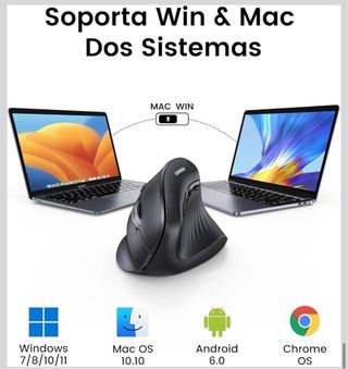 Ratón Vertical UGREEN Bluetooth 2.4G Inalámbrico