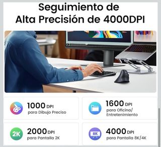 Ratón Vertical UGREEN Bluetooth 2.4G Inalámbrico