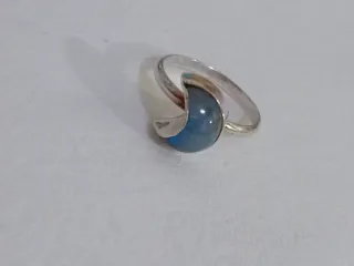 Anello con labradorote in argento 925 Luna