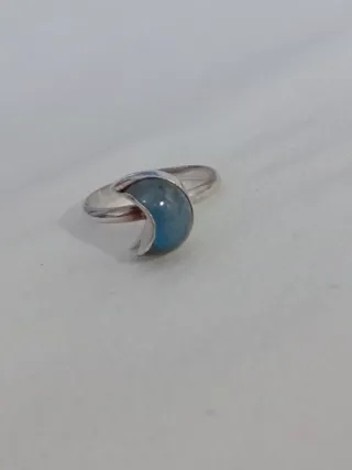 Anello con labradorote in argento 925 Luna