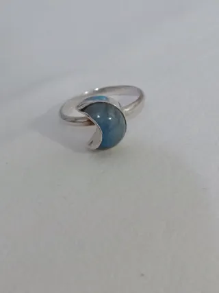 Anello con labradorote in argento 925 Luna