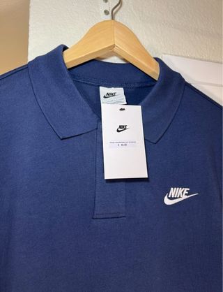 Polo Nike Hombre Manga Larga Azul