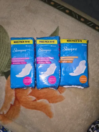Compresas Siempre Maxi Pack 14+14 y 12+12