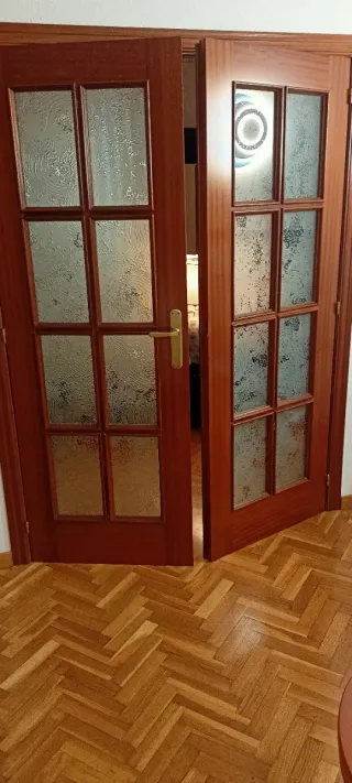 5 Puertas Madera con Cristales