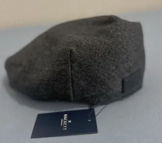 Gorra Hackett plana gris espiga