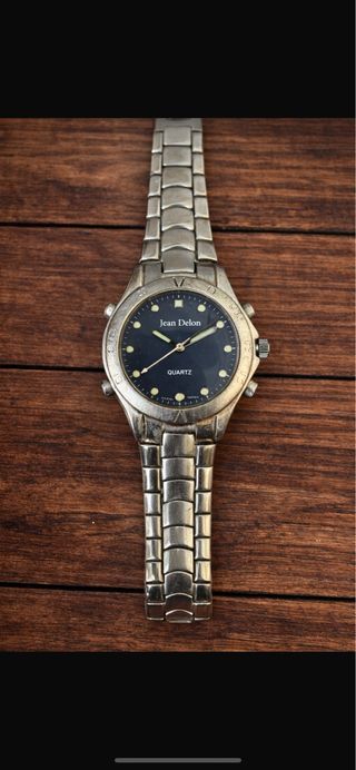 Reloj Jean Delon Quartz Negro/Plateado