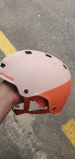 2 Cascos Bicicleta Infantil Naranja/Blanco y Verde