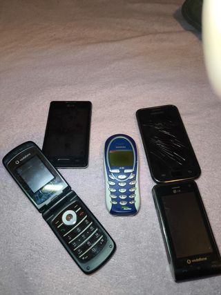 Lote 5 Móviles Vintage: Siemens A50, Samsung y LG