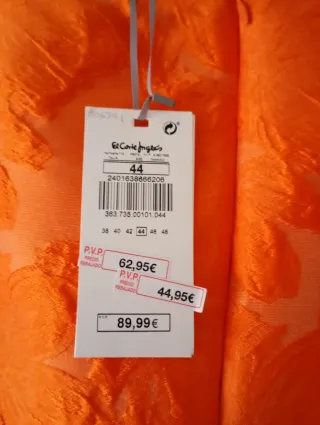 Vestido Naranja con Estampado Floral