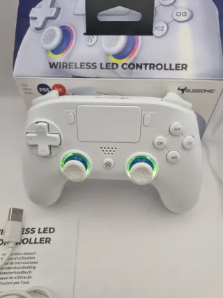 Mando Inalámbrico LED Subsonic PS5/PC Blanco