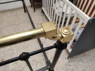 Cama antigua latón y hierro forjado