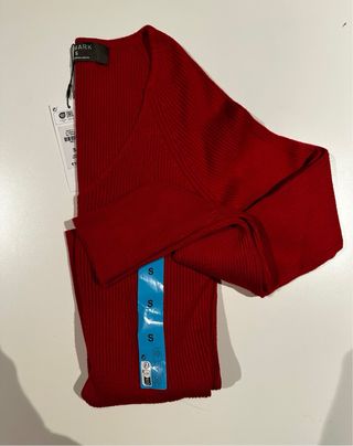 Jersey canalé rojo Primark V