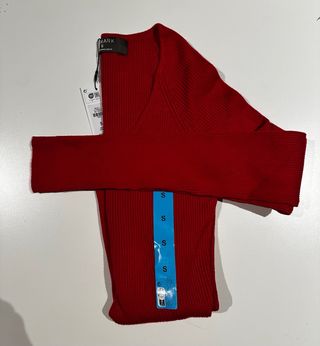Jersey canalé rojo Primark V