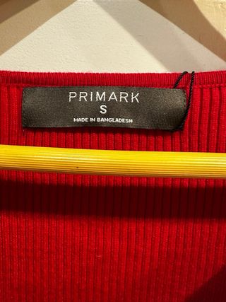 Jersey canalé rojo Primark V