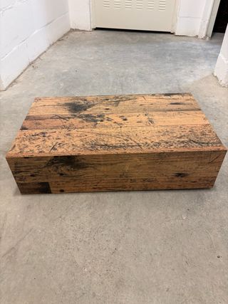 Mesita de noche rústica madera 2 unidades