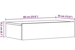 Mesita de noche rústica madera 2 unidades