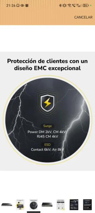 Switch Cudy PoE+ Gigabit Ethernet 16 Puertos