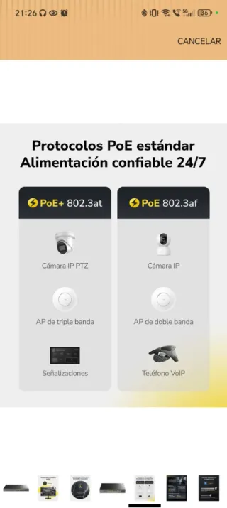 Switch Cudy PoE+ Gigabit Ethernet 16 Puertos
