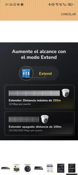 Switch Cudy PoE+ Gigabit Ethernet 16 Puertos