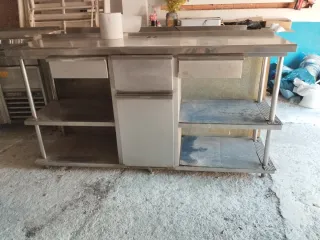 Mueble cafetero profesional acero inoxidable