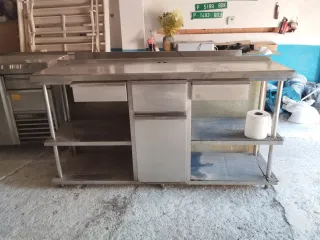 Mueble cafetero profesional acero inoxidable