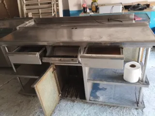 Mueble cafetero profesional acero inoxidable