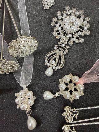 Aderezo Fallera Niña Plateado