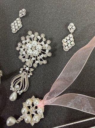 Aderezo Fallera Niña Plateado