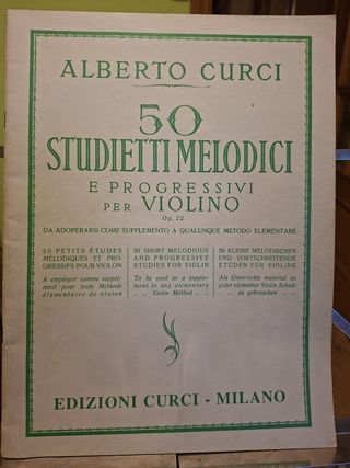 Lote 7 libros de estudios para violín