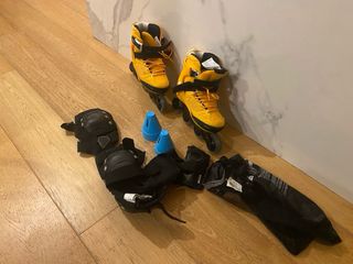 Patines en línea amarillos para niño talla 38/41