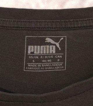 Camiseta Puma Negra Talla S Ref-33300