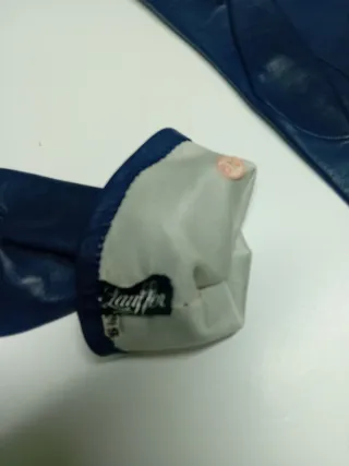 Guantes de piel Cristina Lauffer azul