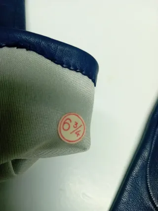 Guantes de piel Cristina Lauffer azul