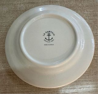 6 Platos Pan Cartuja Sevilla Porcelana Blanca