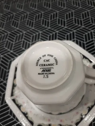 Juego de 5 tazas de porcelana