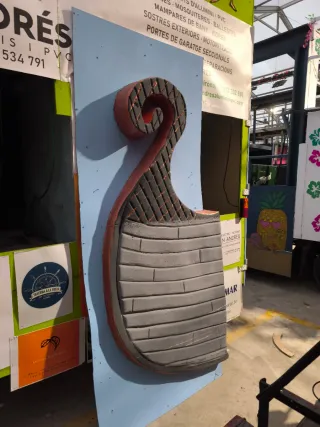 Estructura de barco para carroza