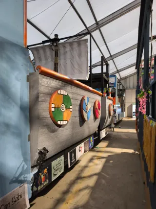 Estructura de barco para carroza